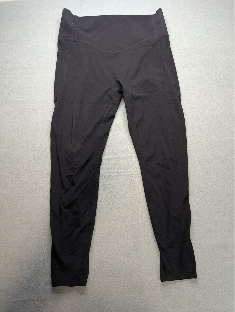 Halara Leggings Womens L Black High Waist 7/8 Ankle Pockets Yoga Gym Workout